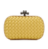 Knot Clutch, &pound;750, Handbags, Gold, Python/Satin, Back view